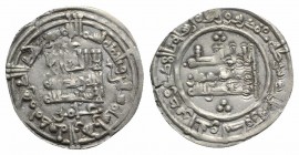 Islamic,Umayyads of Spain, Caliphate of Cordoba. Al-Hakam II (AH 350-366 / AD 961-976), AR Dirham (22mm, 2.07g). Madinat al-Zahra, AH 360. Citing 'Ami...