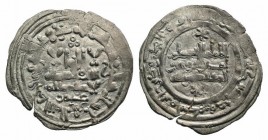 Islamic,Umayyads of Spain, Caliphate of Cordoba. Al-Hakam II (AH 350-366 / AD 961-976), AR Dirham (23mm, 1.91g, 10h). Album 352.4. Good Fine