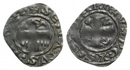 Italy, Papal States. Rome, Carlo d'Angiò (Senator, 1263-1284). BI Denaro Provisino (17mm, 0.64g). Comb; above, crescent-S-star. R/ Cross. Muntoni 10; ...
