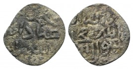 Italy, Sicily, Entella. Muhammad Ibn’Abbad (1219-1246). BI Kharruba (13.5mm, 0.62g). Arab legend. R/ Arab legend. Tarascio 146; MIR 1. Rare, near VF
