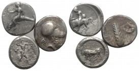 Magna Graecia, lot of 3 Staters/Nomoi, including Tarentum, Poseidonia and Metapontion. Lot sold as is, no return
