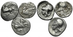 Lot of 3 Greek AR Staters (Pegasii), to be catalog. Lot sold as is, no return