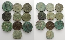 Lot of 10 Roman Imperial Æ Sestertii, to be catalog. Lot sold as is, no return