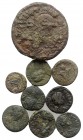 Lot of 9 Æ coins, including Byzantine Pentanummi and 1 Ostrogothic 40 Nummi (Theoderic). Lot sold as is, no return