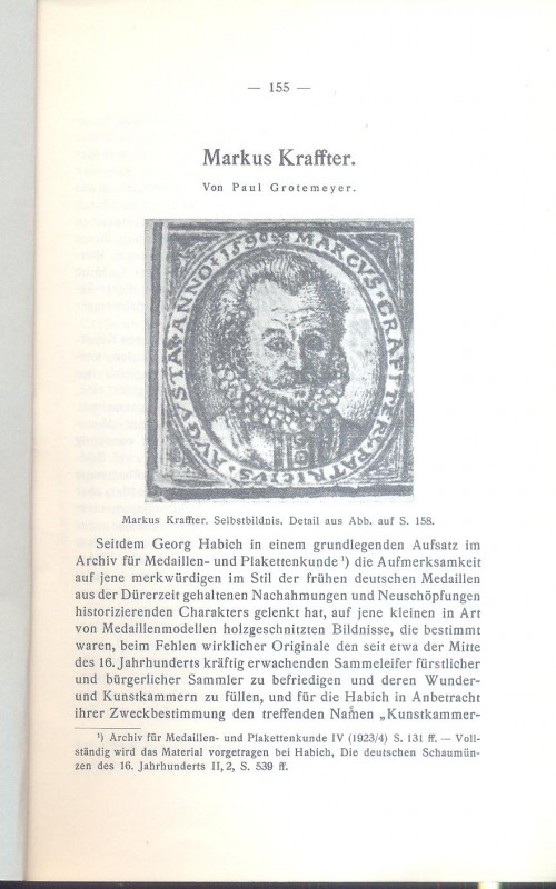 GROTEMEYER P. - Markus Kraffter. s.l.d. pp. 10, ill. nel testo. ril. cartoncino,...