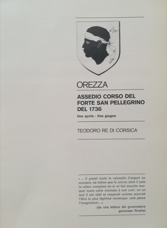 TRAINA M. – Gli assedi e le loro monete. –. Orezza: Assedio corso del forte san ...