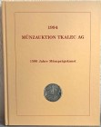 TKALEK A. AG. – Zurich, 28 oktober 1994. 1500 jahre munzpragekunst. pp. 124, nn. 425, 82 tavv. di ingrandimenti, tutte le monete ill.