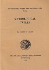 Caley E.R., Metrological Tables. Numismatic Notes and Monographs No. 154. The American Numismatic Society, New York 1965. Softcover, 119pp.. Good cond...