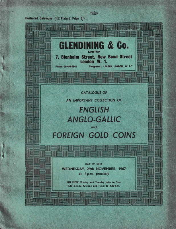 Glendining & Co., Catalogue of an Important Collection of English Anglo-Gallic a...