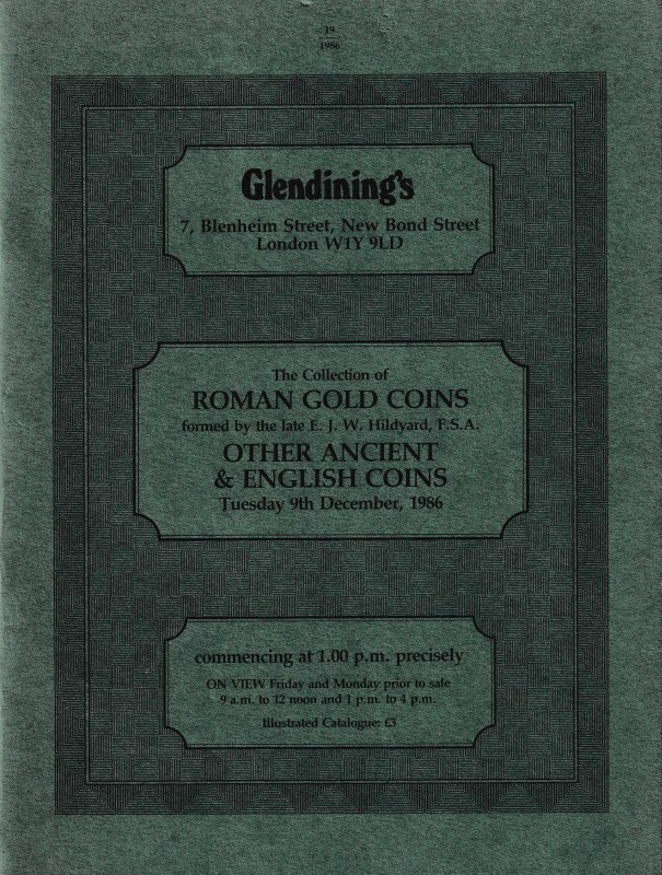 Glendining & Co., The Collection of Roman Gold Coins formed by the late E.J.W. H...
