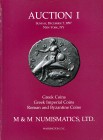 M & M Numismatics, Auction I. New York, 7 December 1997. Softcover, 412 lots, b/w photos. Very good condition