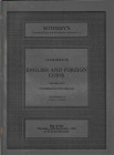 Sotheby’s. 2 catalogues; 1: English and Foreign Coins, London, 29 September 1983; 2: English and Foreign Coins, London, 6 December 1983. Softcover, b/...