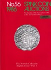 Spink Coin Auctions, no. 56. The Norweb Collection, English Coins – Part 3. London, 19 November 1986. Softcover, 418 lots, b/w illustrations. Very goo...