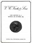 Vecchi & Sons, Coin Auction No. 11. London, 8 October 1984. Softcover, 710 lots, b/w plates. Good condition