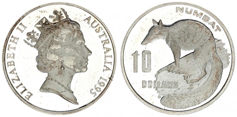 Australia 10 Dollars 1995 Elizabeth II(1952-). Averse: Crowned head right. Rever...