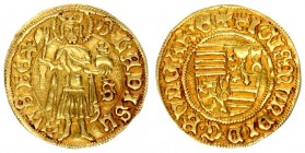 Austria Hungary 1 Goldgulden o.J. Kremnitz. Sigismund von Luxemburg (1387-1437). Averse: + SIGISMVNDI. D. G. R. VNGARIE Squared Shield Hungary Reverse...