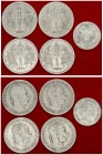 Austria 10 Kreuzer 1872 & 1 Corona 1893-1895. Franz Joseph I(1848-1916). Silver. Lot of 5 Coins