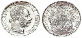 Austria 1 Florin 1883 Vienna. Franz Joseph I (1848-1916). Averse: Laureate head right. Reverse: Crowned imperial double eagle. Silver. KM 2222