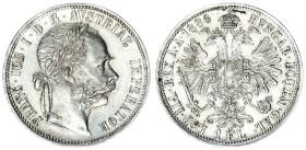 Austria 1 Florin 1886 Vienna. Franz Joseph I (1848-1916). Averse: Laureate head right. Reverse: Crowned imperial double eagle. Silver. KM 2222