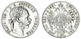 Austria 1 Florin 1891 Vienna. Franz Joseph I (1848-1916). Averse: Laureate head right. Reverse: Crowned imperial double eagle. Silver. KM 2222