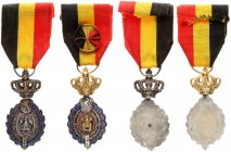 Belgium Medal 1970 - Labour Decoration Belgian Labour Decoration. First Class. Complete with rosette. Silvered bronze. Lot of 2 Medal