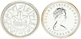 Canada 1 Dollar 1978 XI Commonwealth Games. Averse: Young bust right. Reverse: Commonwealth games logo at center. Silver. KM 121