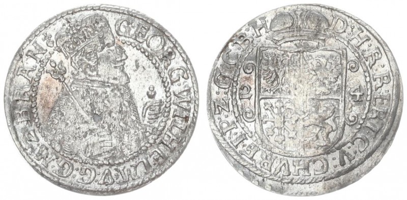 Germany Prussia 1 Ort 1624 Konigsberg. George William (1619-1640). Ort 1624. Bus...