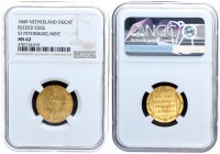 Netherlands 1 Ducat 1849 St. Petersburg Mint. Imitating a gold Ducat of Willem II Rare Russia 1 Ducat 1849. Russian Empire time of Nikolai I Pavlovich...