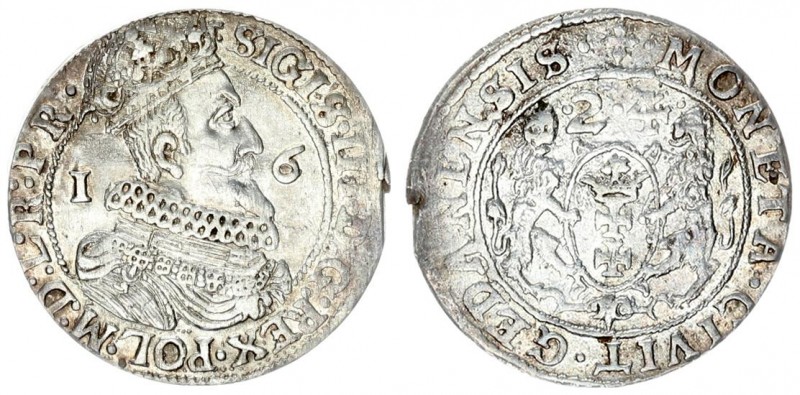 Poland 1 Ort 1624 Gdansk. Sigismund III Vasa (1587-1632). The city of Gdansk. Or...