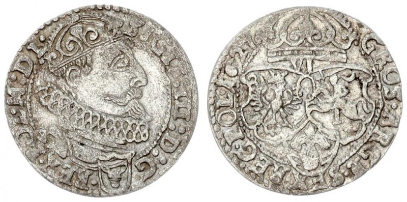 Poland 6 Groszy 1627 Krakow. Sigismund III Vasa (1587-1632) Crown coins 6 groszy...