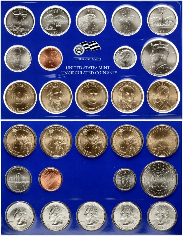 USA 2007 PHILADELPHIA MINT 14 COIN YEAR SET - sealed pack