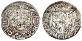 Latvia 1/24 Thaler 1615 Riga. Sigismund III Vasa (1587-1632) - City of Riga. 1/24 Thaler 1616. Coat of arms Lis at the end of the framing inscription ...