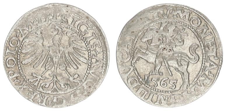 Lithuania 1/2 Grosz 1565 Vilnius. Sigismund II Augustus (1545-1572) - Lithuanian...