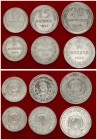 Russia USSR 10&15&20 Kopecks 1923 & 1925. Silver. Lot of 6 Coins
