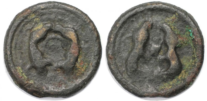 Potin 2. Jhdt v. Chr 
Keltische Münzen, BELGICA. REMI. Potin ca. 2. Jahrhundert...