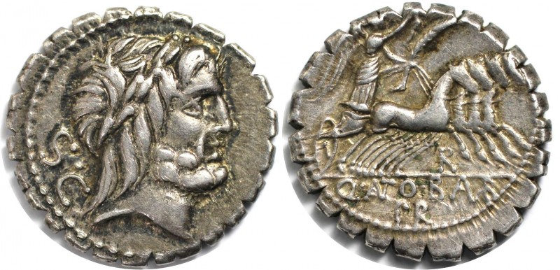 AR Serrate Denarius 83-82 v. Chr. 
Römische Münzen, MÜNZEN DER RÖMISCHEN REPUBL...