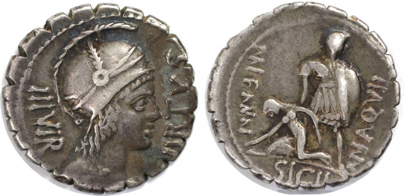 AR Serrate Denarius 71 v. Chr. 
Römische Münzen, MÜNZEN DER RÖMISCHEN REPUBLIK....