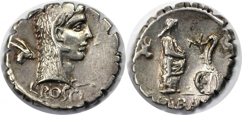 AR Serrate Denarius 59 v. Chr. 
Römische Münzen, MÜNZEN DER RÖMISCHEN REPUBLIK....