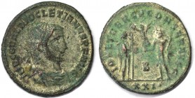 Antoninianus 284-305 n. Chr 
Römische Münzen, MÜNZEN DER RÖMISCHEN KAISERZEIT. Diocletianus 284-305 n. Chr, Antoninianus. Kopf des Kaisers / Kaiser u...