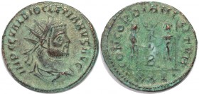 Antoninianus 284-305 n. Chr 
Römische Münzen, MÜNZEN DER RÖMISCHEN KAISERZEIT. Diocletianus 284-305 n. Chr, Antoninianus. Kopf des Kaisers / Kaiser u...