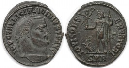 Follis 308 - 324 n. Chr 
Römische Münzen, MÜNZEN DER RÖMISCHEN KAISERZEIT. Licinius I. (308-324 n. Chr). Follis (3,64 g. 22.5 mm). Vs.: IMP C VAL LIC...
