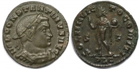 Follis 313-314 n. Chr 
Römische Münzen, MÜNZEN DER RÖMISCHEN KAISERZEIT. Constantin d. Gr. 306-337 n. Chr. Follis (Lugdunum) 313-314 n. Chr., Vs: IMP...