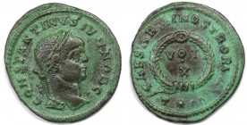 Follis 317-337 n. Chr 
Römische Münzen, MÜNZEN DER RÖMISCHEN KAISERZEIT. Constantinus Junior als Caesar 317-337 n. Chr. Follis (Arelate), Vs: CONSTAN...