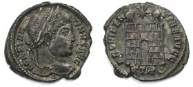 Follis 324-330 n. Chr 
Römische Münzen, MÜNZEN DER RÖMISCHEN KAISERZEIT. Constantinus I. (306-337 n. Chr). Follis (Treveris) 324-330 n. Chr, Vs: CONS...