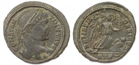 Follis 330-335 n. Chr 
Römische Münzen, MÜNZEN DER RÖMISCHEN KAISERZEIT. Constantin d. Gr. 306-337 n. Chr. Follis (Trier) 330-335 n. Chr, 19 mm. Vs: ...