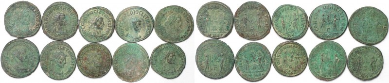 Lot von 10 Münzen 284 - 305 n. Chr 
Römische Münzen, Lots und Sammlungen römisc...