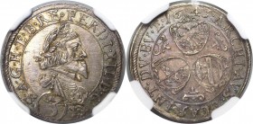 3 Kreuzer 1643 
RDR – Habsburg – Österreich, RÖMISCH-DEUTSCHES REICH. Ferdinand III. (1637-1657). 3 Kreuzer 1643, Silber. KM 835. NGC MS-64