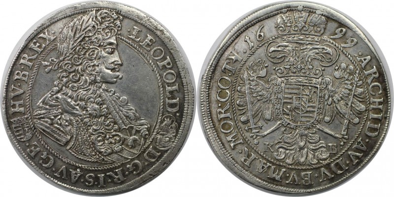 1/2 Reichstaler 1699 KB
RDR – Habsburg – Österreich, RÖMISCH-DEUTSCHES REICH. L...