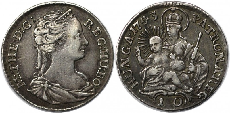 10 Denare 1743 
RDR – Habsburg – Österreich, RÖMISCH-DEUTSCHES REICH. Maria The...