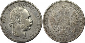 1 Florin (Gulden) 1887 
RDR – Habsburg – Österreich, RÖMISCH-DEUTSCHES REICH. Österreich-Ungarn. Franz Joseph I. (1848-1916). 1 Florin (Gulden) 1887....